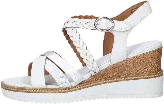 Tamaris Sleehaksandaaltjes zomerschoen sandaal wig hak met vlechtbandjes - Foto 8