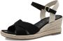 Tamaris 1-28367-42 001 Black -espadrilles -sleehak pups -sandaal - Thumbnail 4