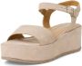 Tamaris Beige Suede Espadrille Sleehak met Leren Voetbed Beige Dames - Thumbnail 25