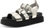 Tamaris Sandalen Plat Sandalen Plat Zilverkleur - Thumbnail 3