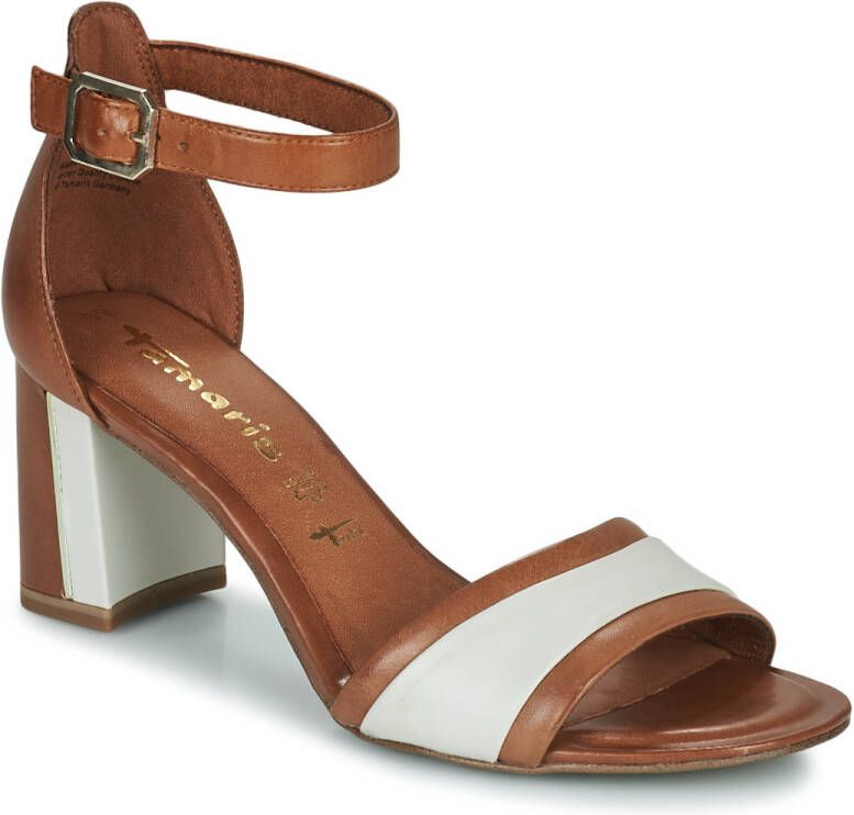 Tamaris NU 21% KORTING Sandaaltjes met metallic detail bij de hak - Foto 4