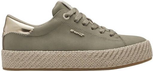 Tamaris Plateausneakers vrijetijdsschoen lage schoen veterschoen met textielkoord aan het plateau