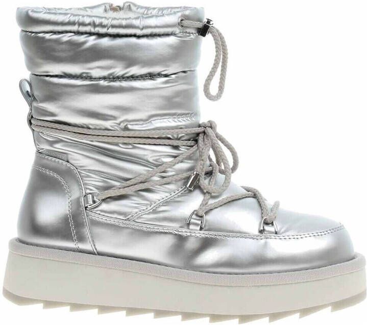 Tamaris ESSENTIALS -Dames WL Lace Boot-Tamaris Vegan-zilver- uitneembare zool - Foto 3