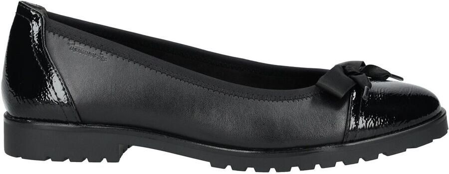 Tamaris Ballerina's blokhak pumps zakelijke schoen met mooie stoffen strik - Foto 4