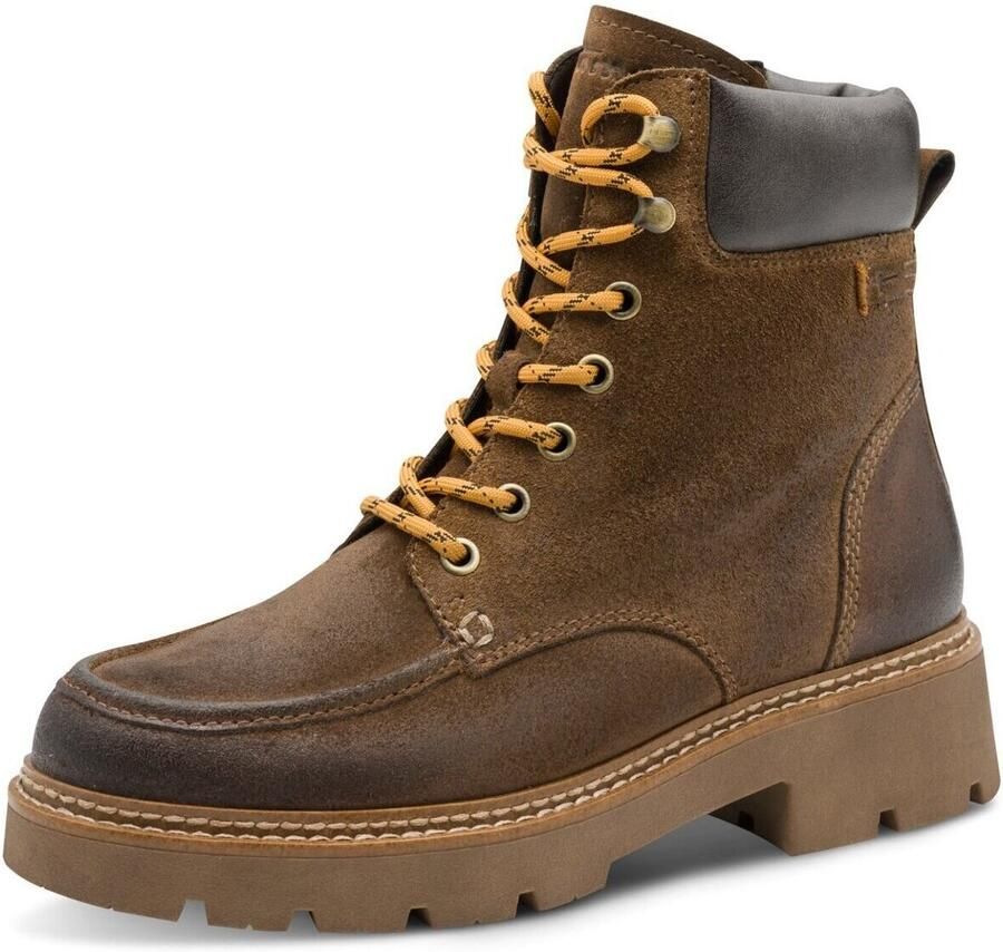 Tamaris Leren enkellaars voor dames 1-26903-45-310 Laarzen met warme voering Laarzen Bruin - Foto 2