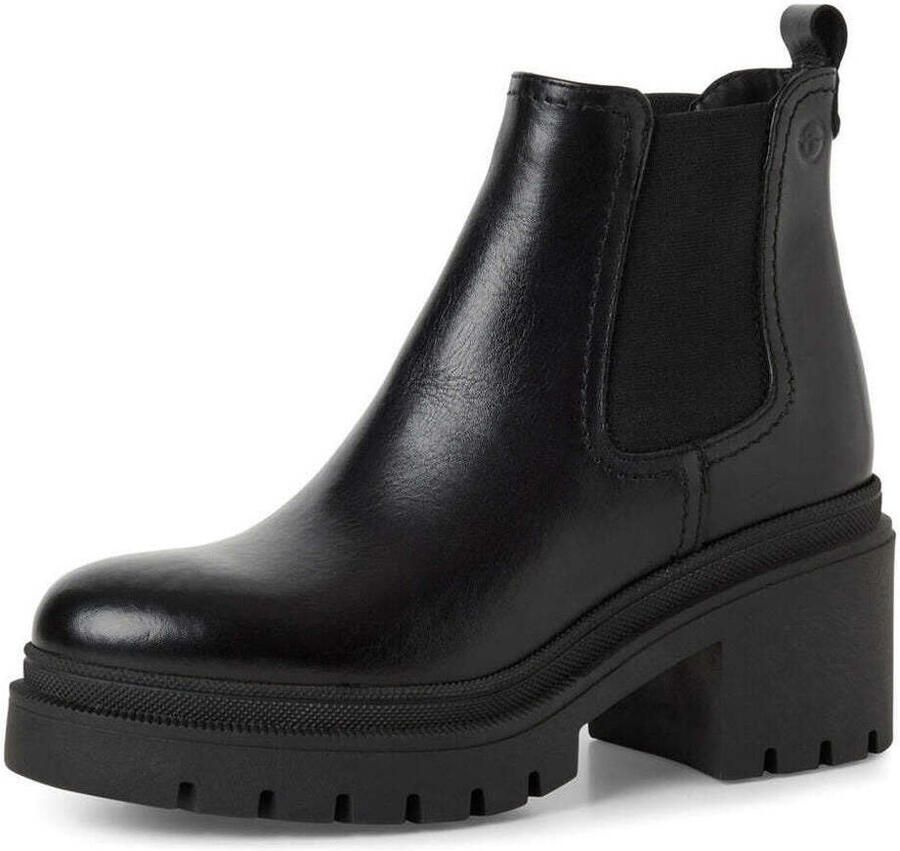 Tamaris dames chelsea boot leren laarzen enkellaars vrouwen leer M2545941 zwart - Foto 4