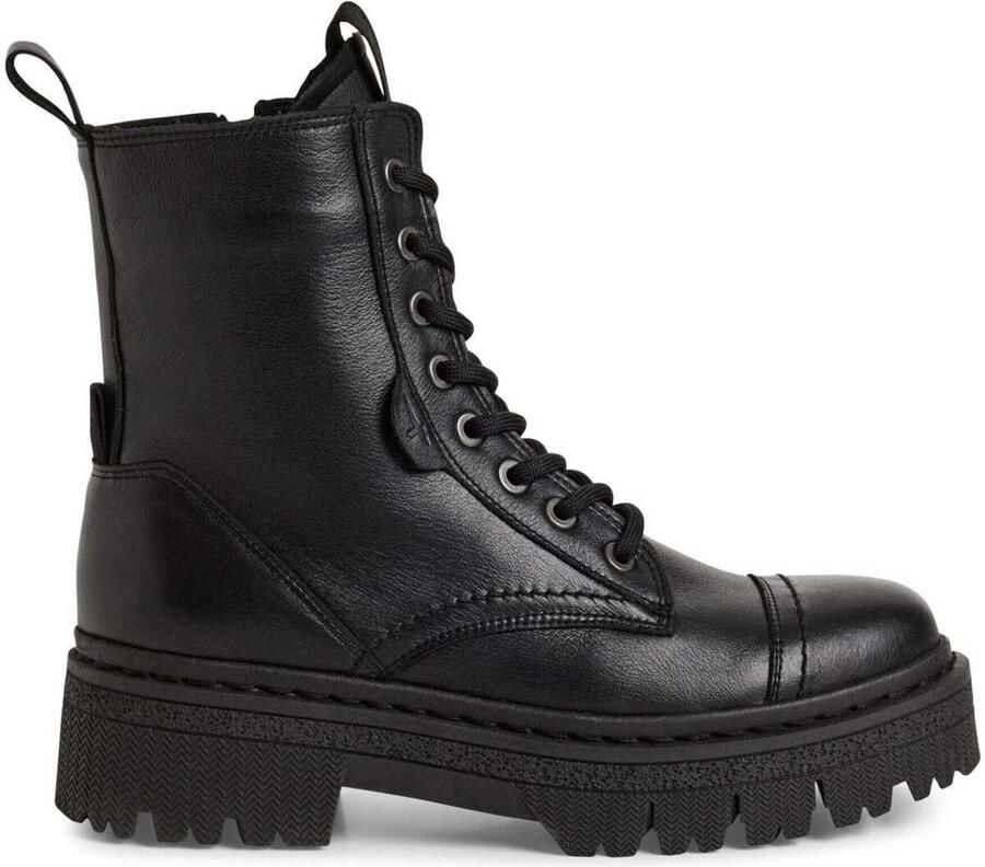 Tamaris Veterlaarsjes blokhak plateau veterboots met t-prägung op het label