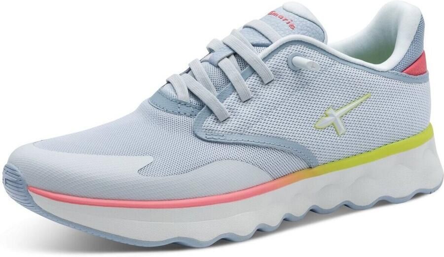 Tamaris NOWANA damestrainers 1-23700-44 895 lage damesschoenen vegan lichtblauw - Foto 5