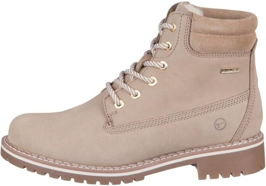 Tamaris Winterlaarzen blokhak veterlaarsje met duo-tex uitvoering