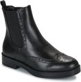 Tamaris Chelsea-boots hakken enkellaars zakelijke schoen met elegante lyra-perforatie - Zwart