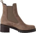 Tamaris chelsea boots van echt rundleer - Beige