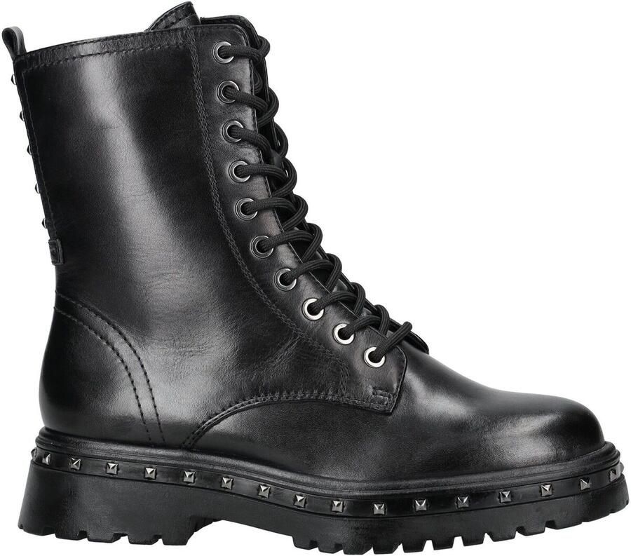 Tamaris Veterschoenen blokhak plateau veterlaarsjes met studs op de zoolrand - Foto 2