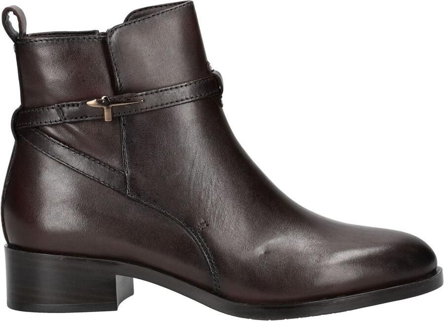 Tamaris Laarsjes blokhak business schoen ankleboots met t-logo decoratie - Foto 3