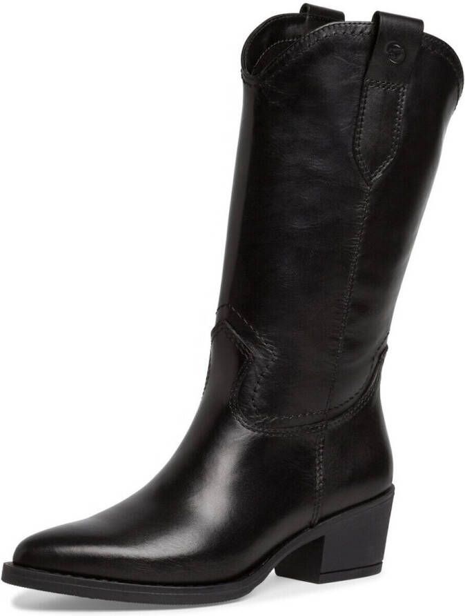 Tamaris Westernlaarzen hakken lange laarzen met decoratieve naden in spitse vorm - Foto 9