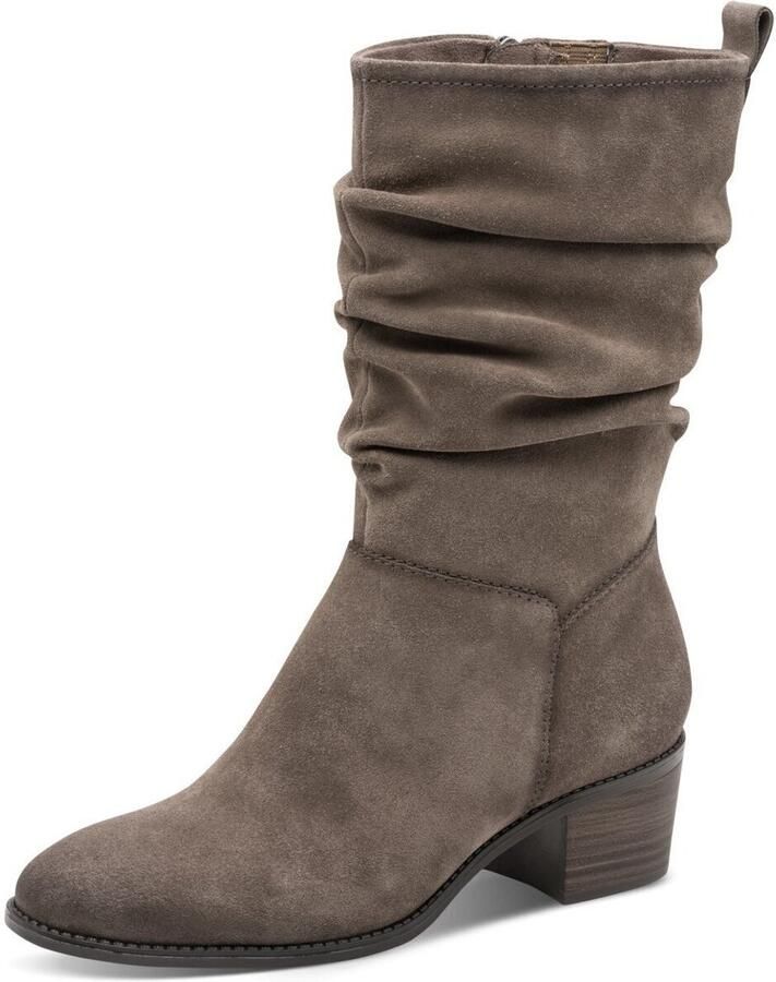 Tamaris Laarzen blokhak korte laarzen met plooien op de slouchy schacht - Foto 2