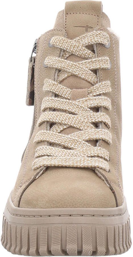 Tamaris damesleren enkellaarsjes 1-25201-47-400 Lace Boot beige - Foto 2