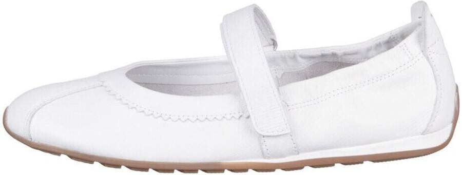 Tamaris dames leren ballerina 1-22145-46-100 damesschoenen met riempje wit - Foto 3