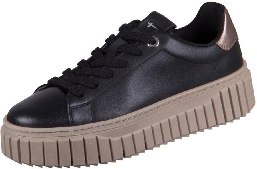 Tamaris leren damestrainers 1-23702-45 098 Damesschoenen M2370245 Zwart - Foto 2