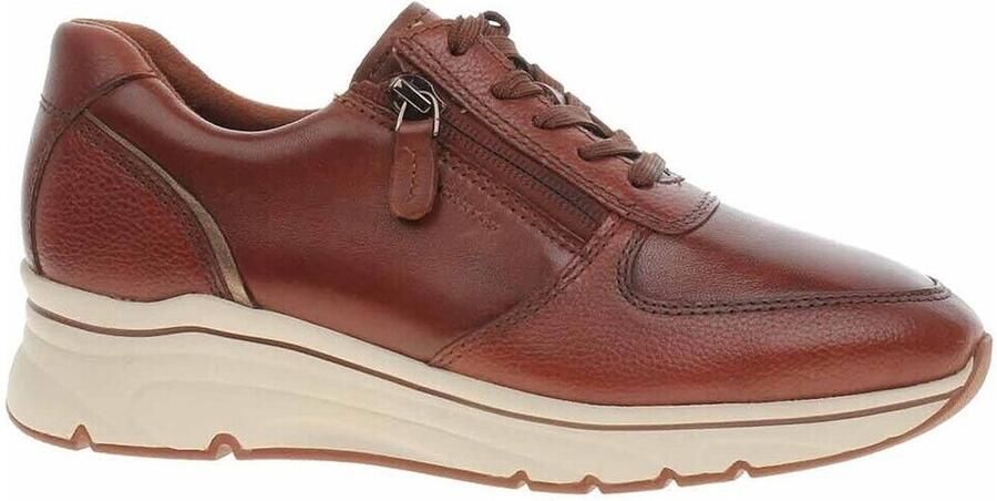 Tamaris Urban-Chic Bruine Sneakers met Dubbele Rits - Foto 2