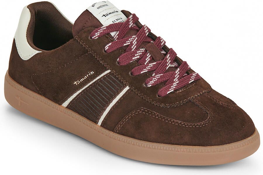 Tamaris Sneaker 1-23624-43-304 Dames Lage Damesschoenen Leer Donkerbruin - Foto 5