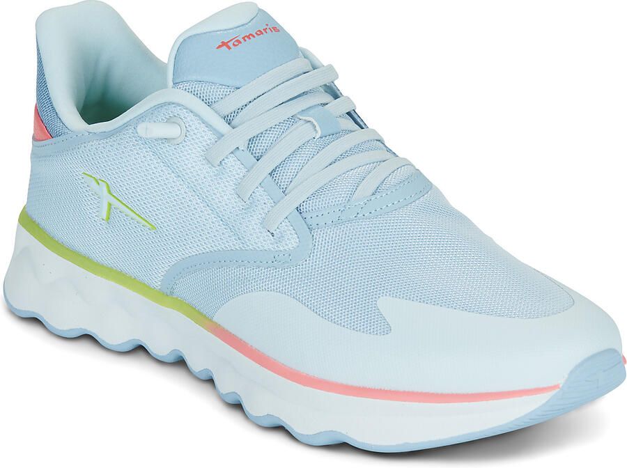 Tamaris NOWANA damestrainers 1-23700-44 895 lage damesschoenen vegan lichtblauw - Foto 9