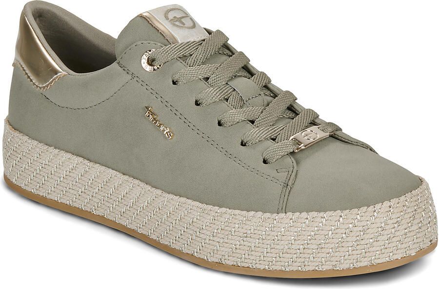 Tamaris Plateausneakers vrijetijdsschoen lage schoen veterschoen met textielkoord aan het plateau - Foto 3