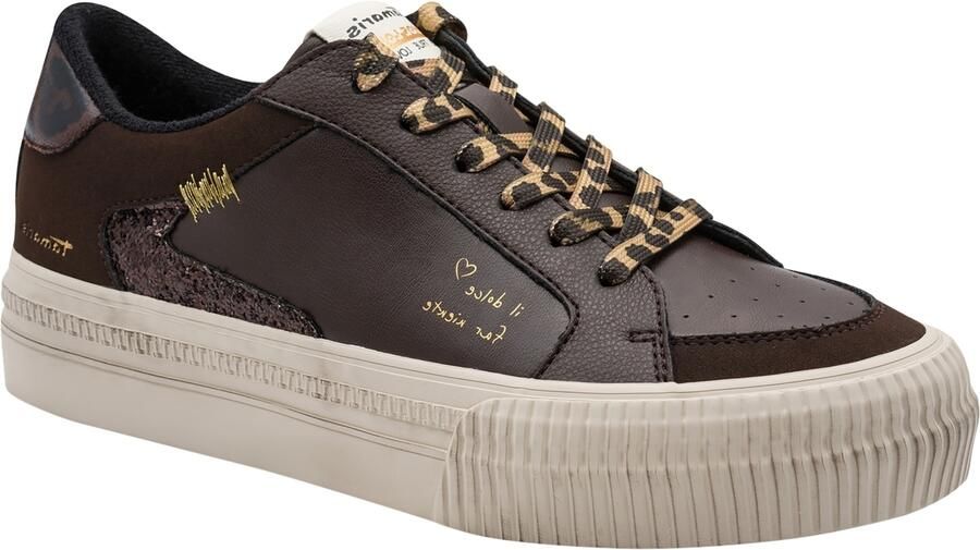 Tamaris Sneakers bruin Imitatieleer Dames - Foto 7
