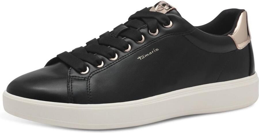 Tamaris Plateausneakers vrijetijdsschoen halfhoge schoen veterschoen in vegan verwerking - Foto 2