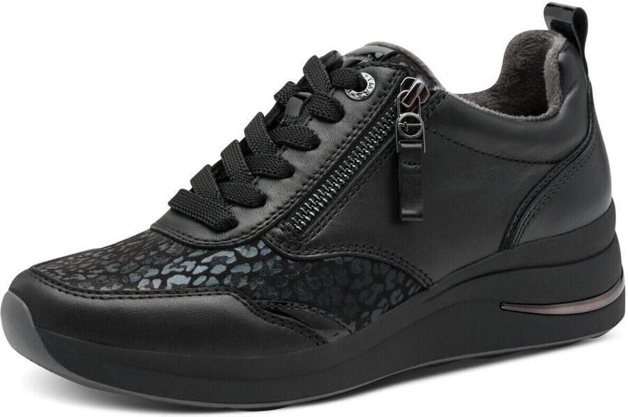 Tamaris Comfort Sneakers zwart Leer Dames - Foto 4