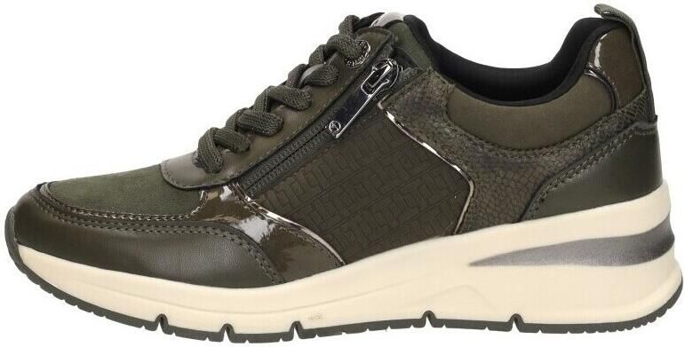 Tamaris Sneakers met sleehak vrijetijdsschoen lage schoen veterschoen met buitenrits - Foto 4