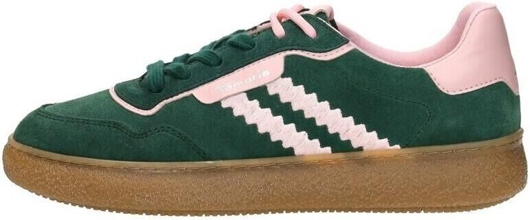 Tamaris Plateausneakers vrijetijdsschoen lage schoen veterschoen met contrast bies - Foto 7