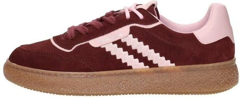 Tamaris Plateausneakers vrijetijdsschoen lage schoen veterschoen met contrast bies - Foto 12