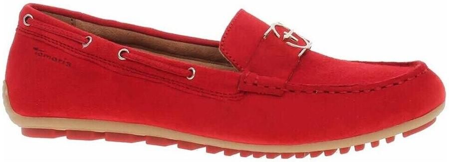 Tamaris dames slip-on schoen 1-24630-44 500 Moccassin damesschoenen leer rood - Foto 2