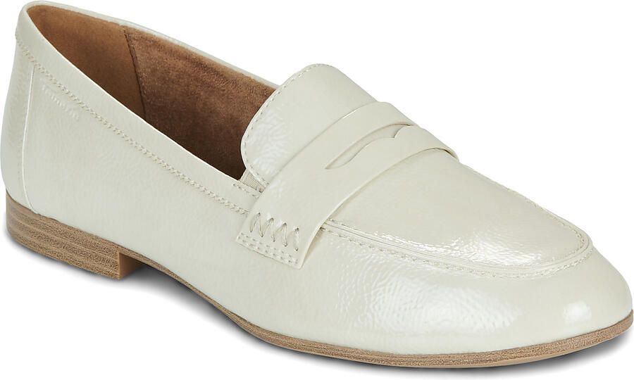 Tamaris dames loafers met lak ivoor Beige - Foto 2