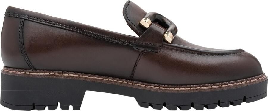 Tamaris dames leren slippers 1-24740-47-001 dames loafers zwart