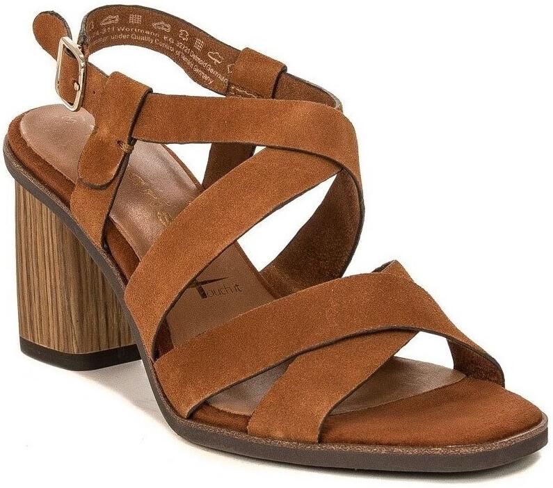 Tamaris Sandalen met hak cognac Synthetisch Dames - Foto 5
