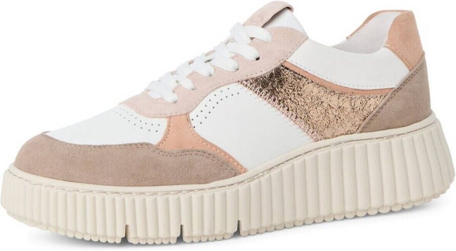 Tamaris Plateausneakers vrijetijdsschoen lage schoen veterschoen met touch-it-technologie