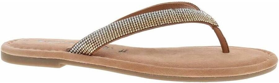 Tamaris Teenslippers zomerschoen dianette bezet met fonkelende strasssteentjes - Foto 2