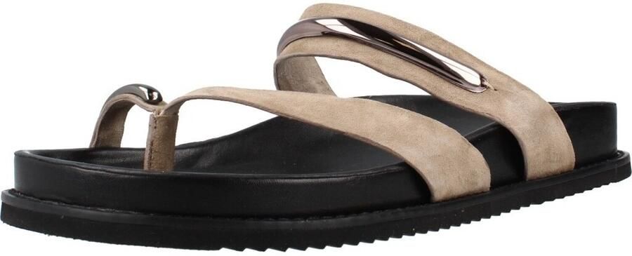 Tamaris leren slippers voor dames 1-27415-46-341 Damesschoenen Voetbed Beige - Foto 4