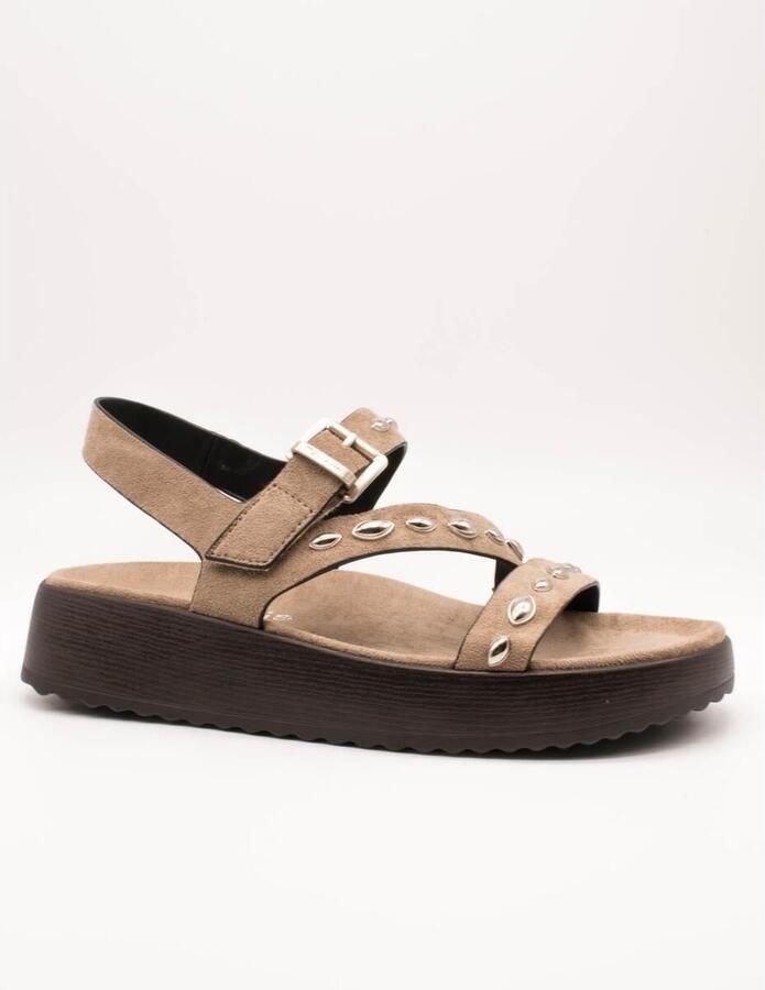Tamaris Platte sandalen 28421-46-341 Taupe - Foto 2
