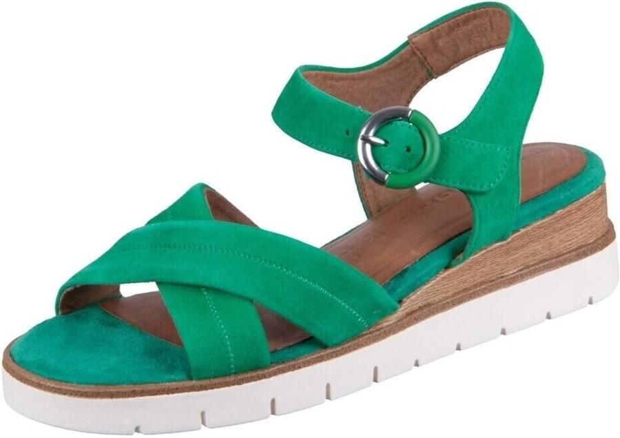 Tamaris Sandaaltjes zomerschoen sandaal wig-hak met 2 cm plateau - Foto 5