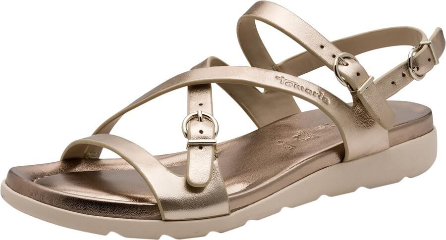Tamaris Leren sandalen met platte zool - Foto 5