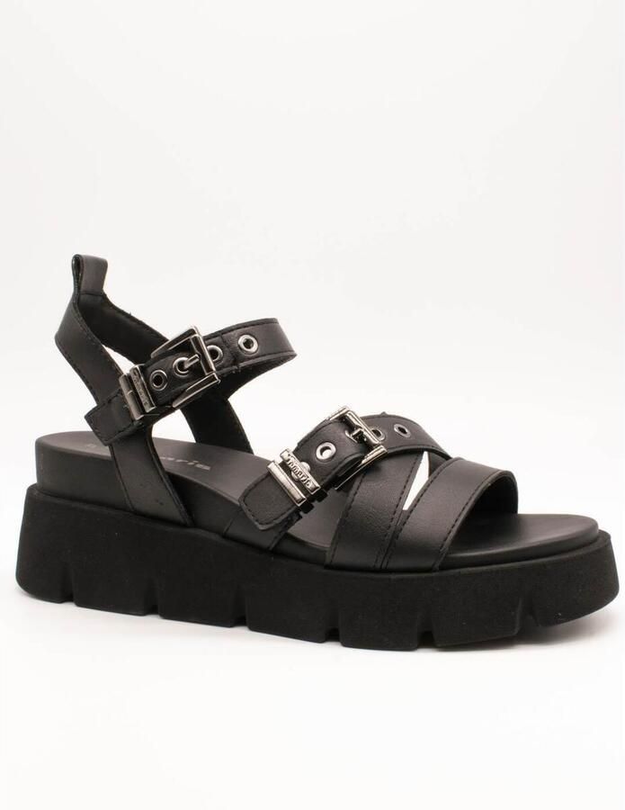 Tamaris Sandalen met sleehak 12851046001 - Foto 3