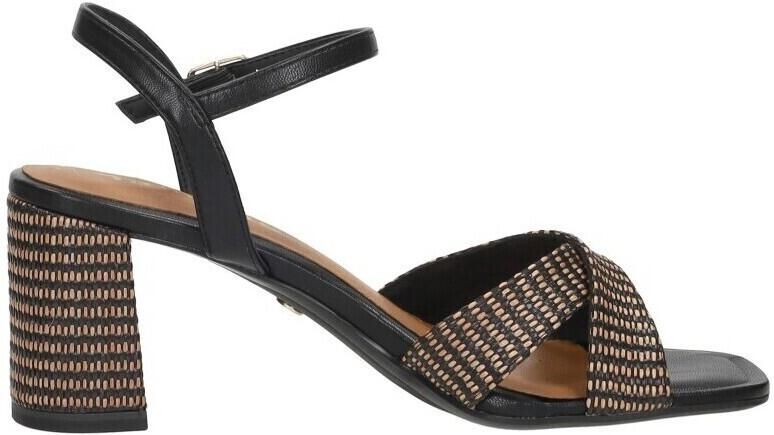 Tamaris Sandalen met hak zwart Textiel Dames - Foto 7