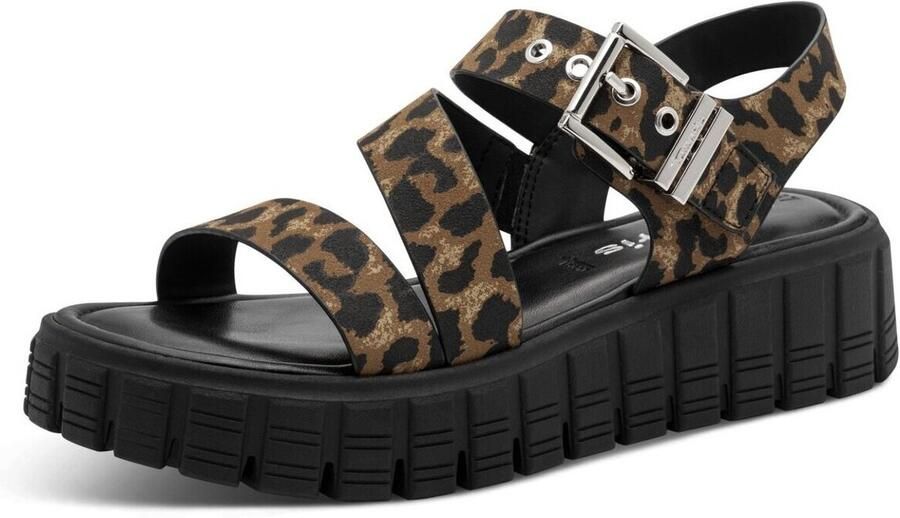 Tamaris dames sandalen zwart leopard - Foto 2