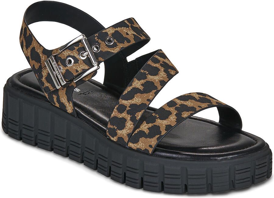 Tamaris dames sandalen zwart leopard - Foto 3