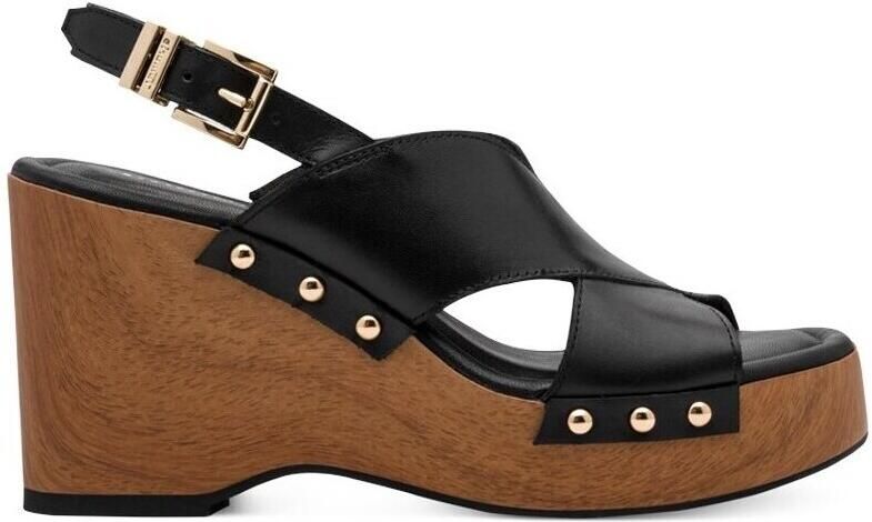 Tamaris Sandalen met sleehak 12837446001BLK - Foto 3