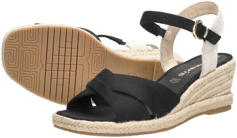 Tamaris Zwarte suède sandalette met 6 cm hak Multicolor Dames - Foto 4