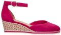 Tamaris Pumps met sleehak instapschoen bandjessandaal met modieuze jute-afwerking - Roze