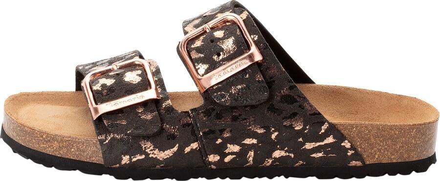 Tamaris damesmuiltjes 1-27523-46 090 Damesschoenen Leer Zwart Luipaard - Foto 4